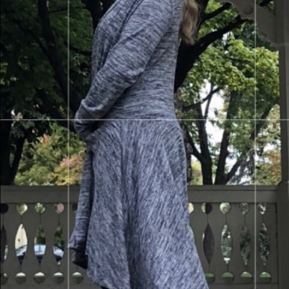 Grey..Agnes & Dora Cascading cardi M